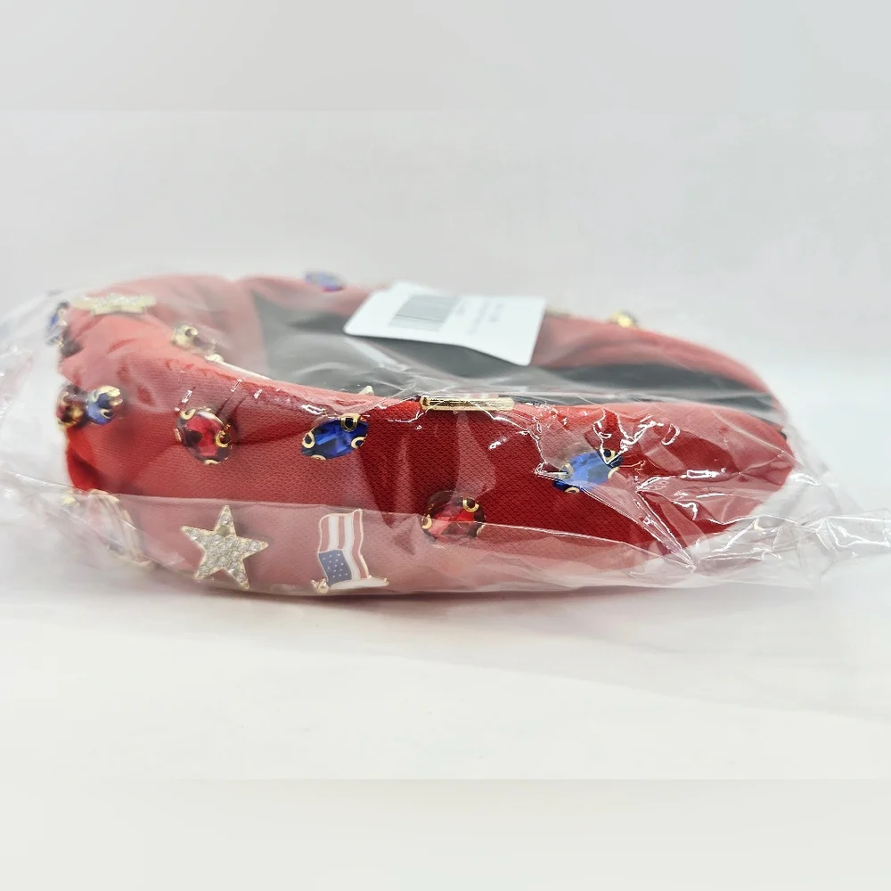 4th of July Headband for Women Patriotic‎ American Flag Knotted Headband